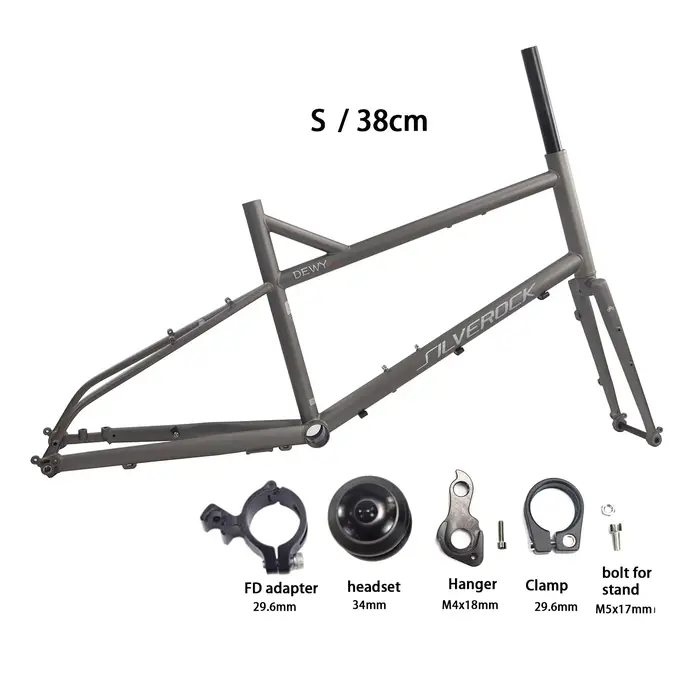 SILVEROCK DEWY Pro Chromoly à travers l'axe cadre 20 "406 451 gravier Minivelo disque urbain classiq