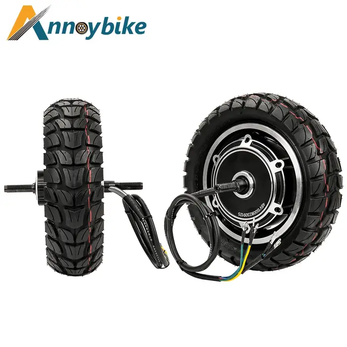 Moteur double entraînement pour trottinette électrique, 10 pouces, 48V 1000W 1200W 1500W, moteur de vélo électrique, vitesse 50KM/H, roue de trottinette pliable