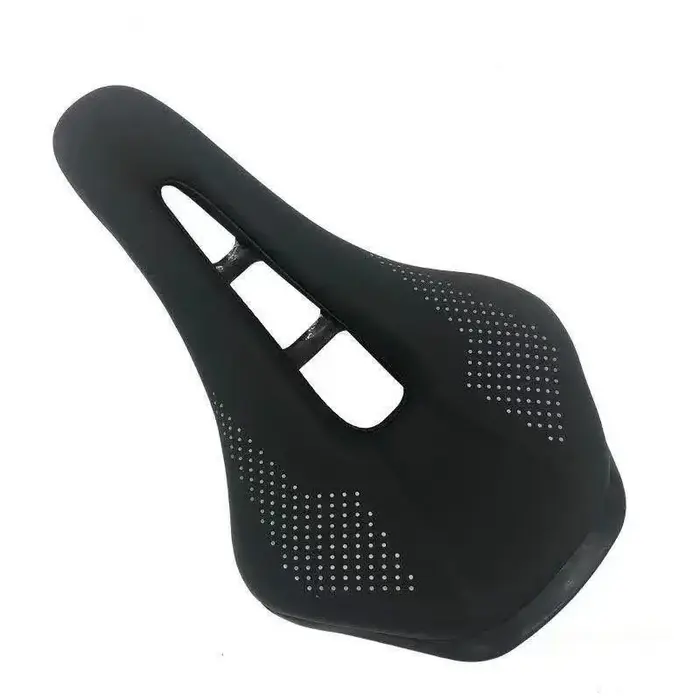Selle de vélo de route en PU, ultralégère, creuse, imperméable, ergonomique, pour l'entraînement et 