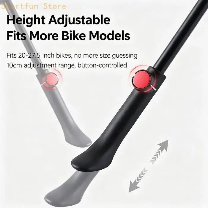Béquille latérale pour vélos 20 à 27,5 pouces, avec outil d'installation, béquille télescopique pour vélo X7JD