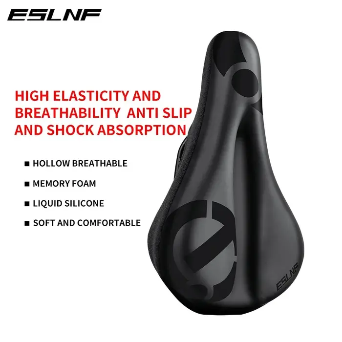 ESLNF Gel souple vélo anti-dérapant imperméable housse de selle coussin rembourré Sport
