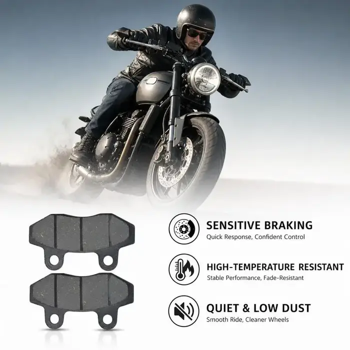Plaquettes de frein à double pompe pour moto, scooter électrique et cyclomoteur électrique