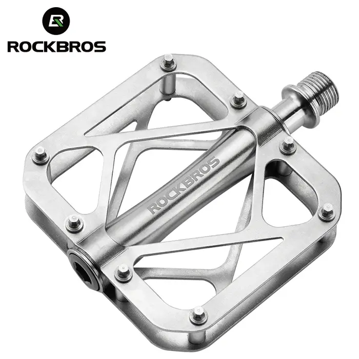 ROCKBROS Pédalier de vélo Ultraléger en Alliage de Titane Pédales Étanches et Scellées Anti-dérapant
