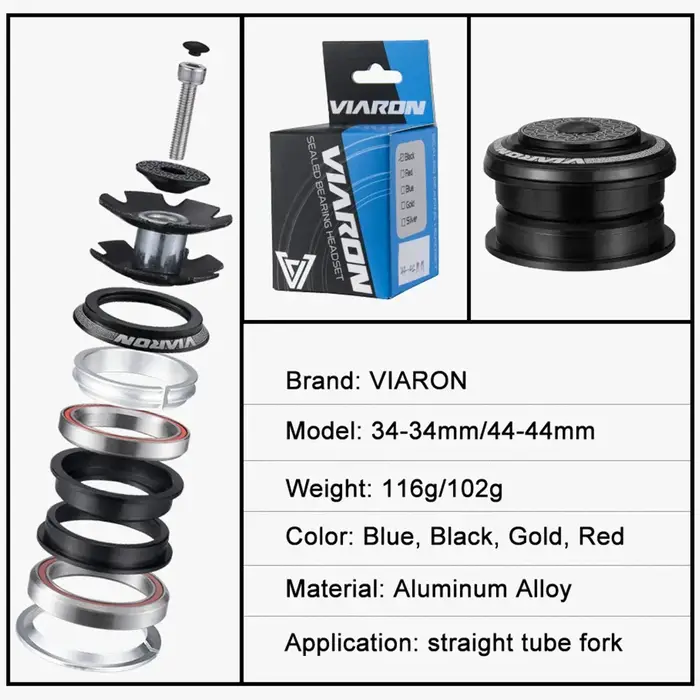 VIARON – casque de vélo vtt CNC 1-1/8 "34MM