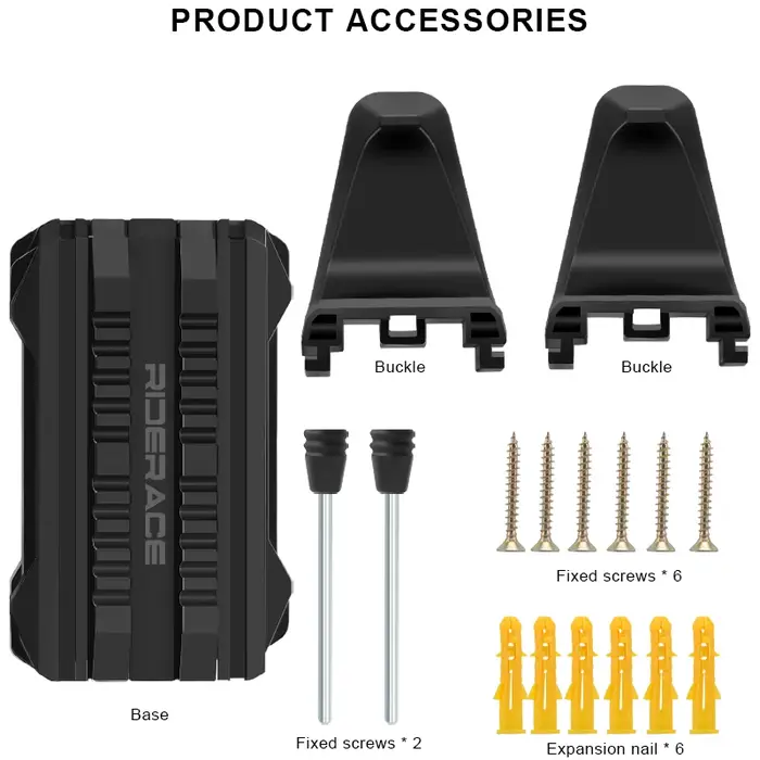 Support mural RIDERACE pour vélo – Fixation réglable pour rangement et stationnement de vélo de rout