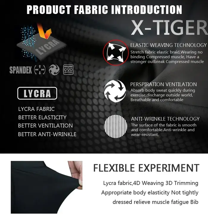 X-TIGER Cyclisme Shorts Hommes Gel Pad Vélo Vêtements VTT Vélo De Route Pantalon Anti-ald Jambe Poig