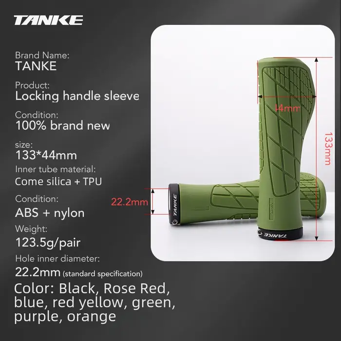 TANKE poignées de guidon en Silicone poignée vtt antichoc antidérapant montagne/route vélo poignée c