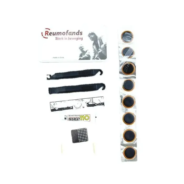 Kit de réparation de pneus de vélo avec patchs en caoutchouc