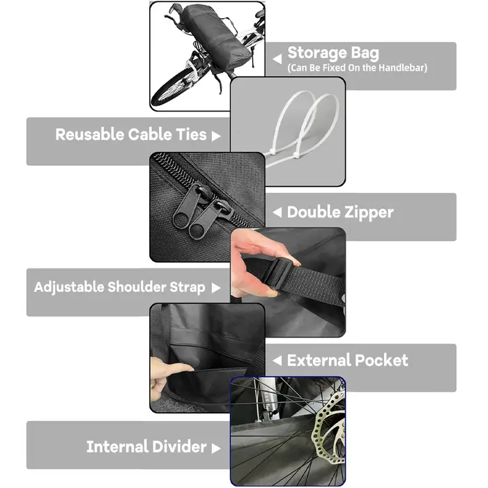 Sac de voyage pour vélo pliant 14-16 pouces/20-22 pouces/21-26 pouces