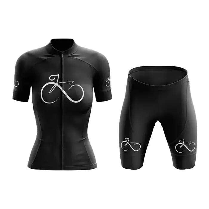 Maillot de cyclisme pour femme manches courtes avec coussinet gel respirant et pantalon en Lycra pour route été