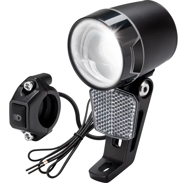 Dynamo e-bike lumière avant 100-120 LUX entrée AC 6-48V vélo 8W phare LED accessoires