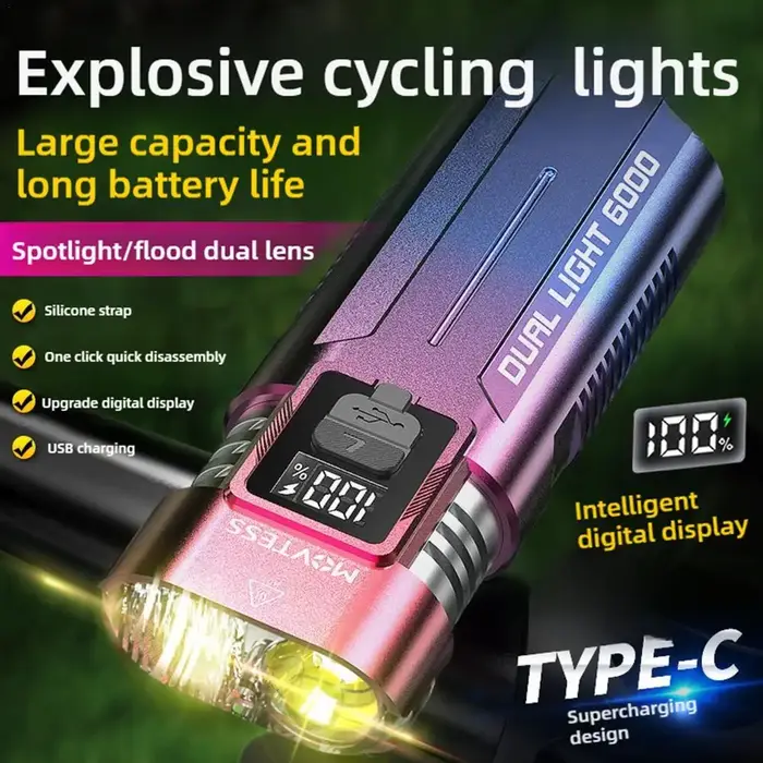 Ensemble d'éclairage de vélo aste par USB