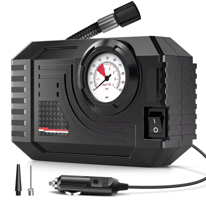 Mini pompe à air électrique portable compresseur d'air blanc pour voiture moto vélo et ballons de sport voyage compact
