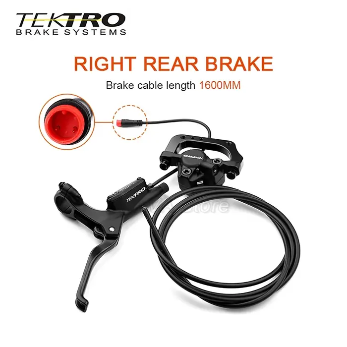 Kit de freins à disque hydrauliques Tektro HD-E350 pour vélo électrique VTT et route en alliage d'aluminium avec huile minérale incluse