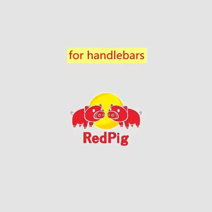 Autocollants amusants pour tube de direction de vélo, cochon rouge, pour guidon, casque, tube supéri