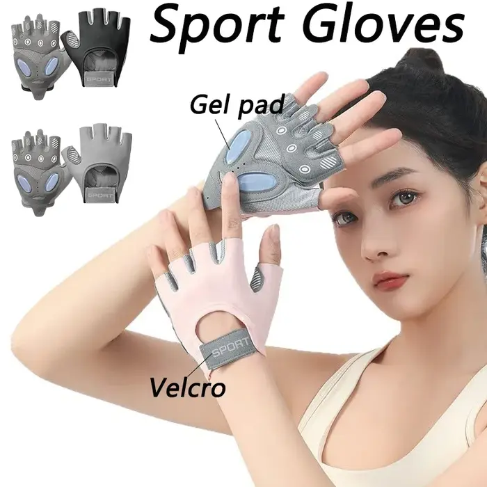 Gants de cyclisme demi-doigts pour femmes