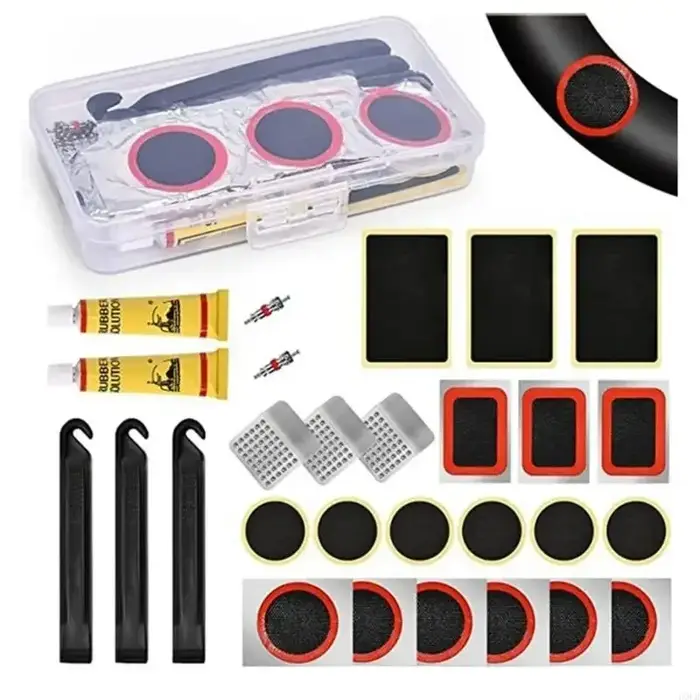 Kits de réparation de pneus de vélo portables avec leviers