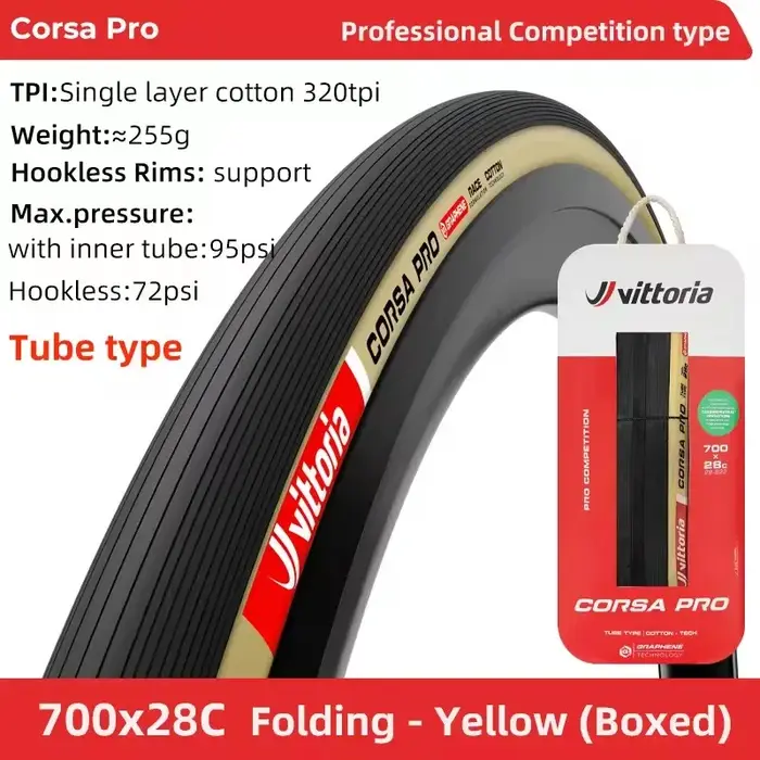 VITTORIA Corsa Pro vélo route pneu Tube Type 700x 28c/30c course professionnelle pneu Support sans c