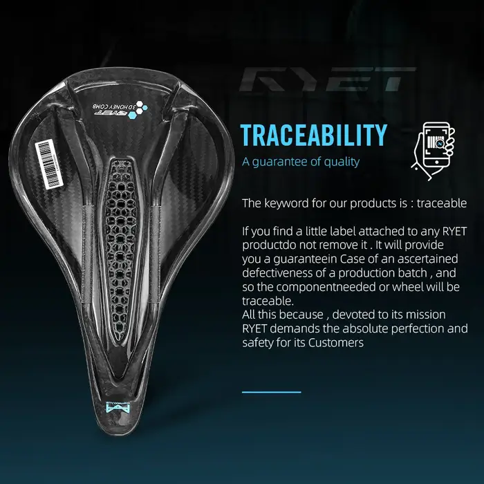 RYET 3D selle de vélo imprimée 145MM/155mm 7*9 carbone vtt coussin de siège
