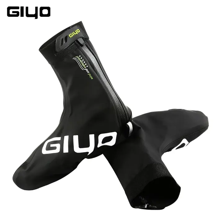 Couvre-chaussure de cyclisme hiver thermique GIYO RD-100 imperméable et réfléchissant en PU et Polyester pour vélo de route et VTT pour homme et femme