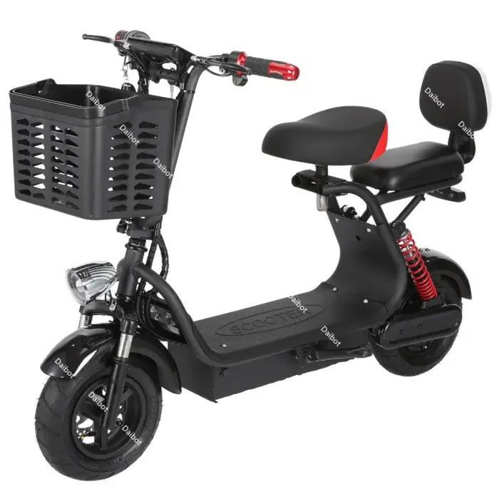 Parent enfant 2 roues Scooter électrique 2 sièges pour adultes 1000W 48V famille léger