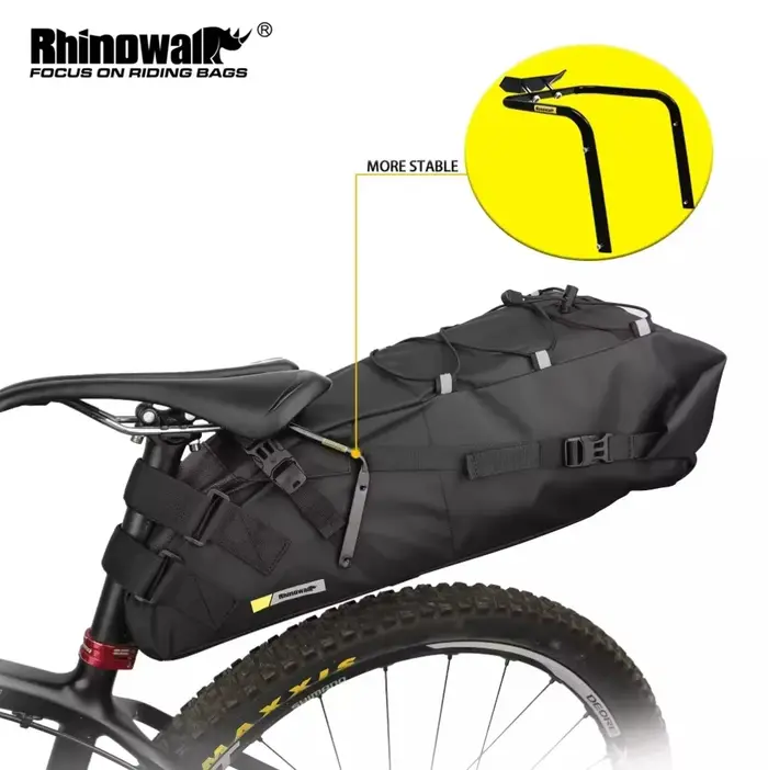 Rhinowheel – sac de vélo 10L-13L étanche, support de vélo et stabilisateur de grande capacité, sacoc