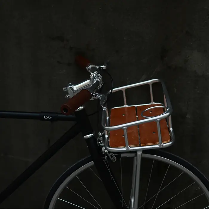 Panier de vélo rétro en bambou
