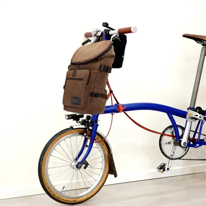 Sac à dos multifonctionnel en toile pliable pour vélo Bromsilice