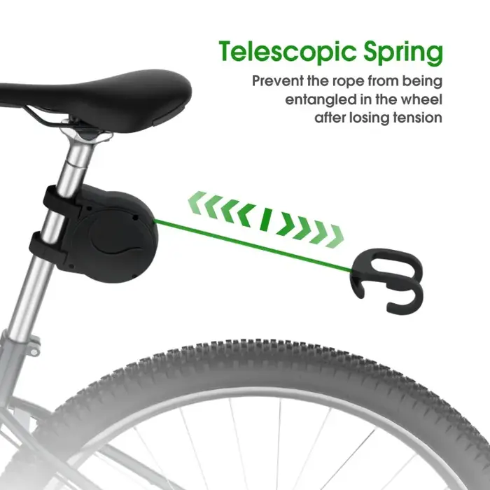 Corde de remorquage pour vélo et VTT flexible en fer et ABS pour traction parent-enfant et exploration plein air en forêt