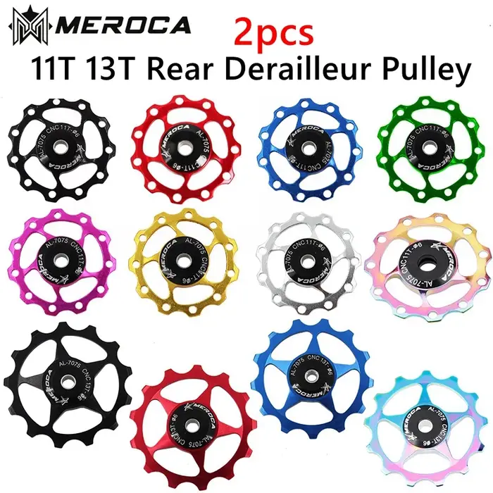 MEROCA 2 pièces vtt vélo de route dérailleur arrière poulie ensemble
