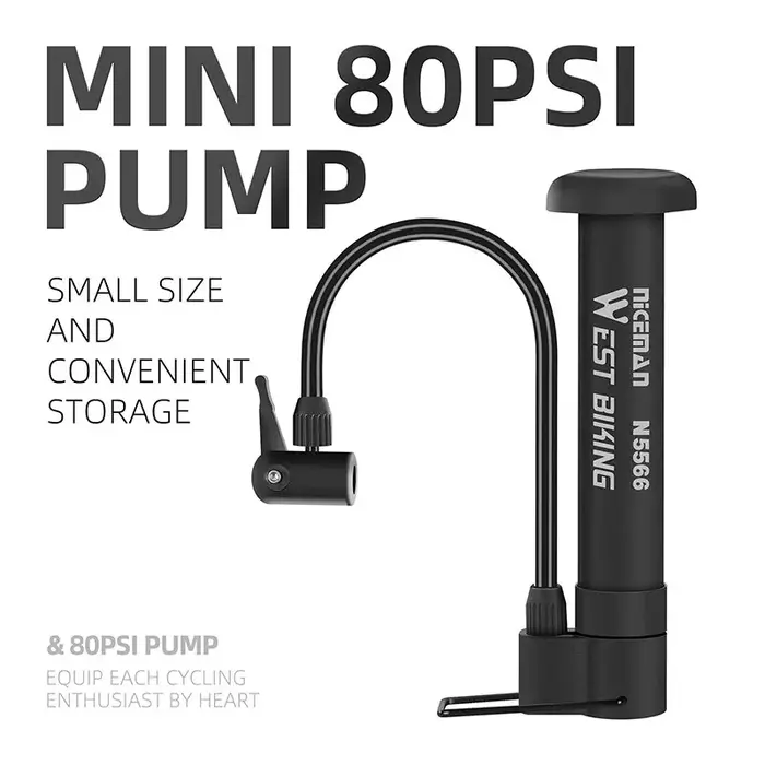 Nouvelle pompe à vélo WEST BIKING MTB 80 PSI
