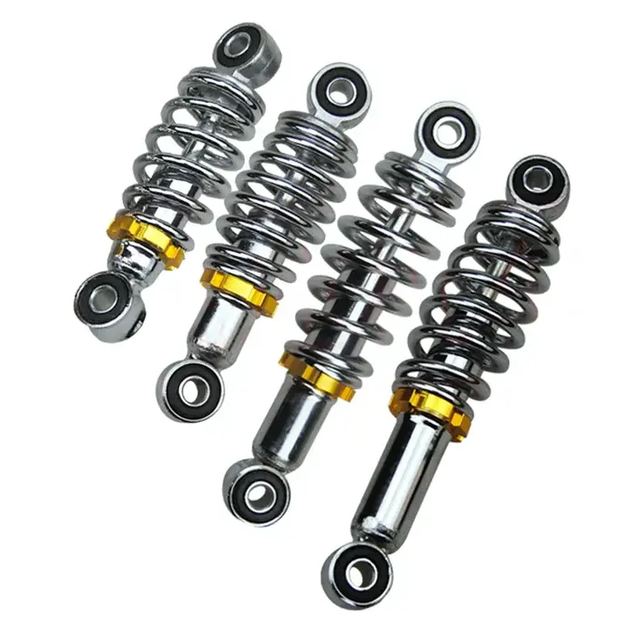 Paire d'amortisseurs arrière pneumatiques en fer haute performance pour vélo électrique scooter dirt bike et quad avec ressorts robustes et réglage universel