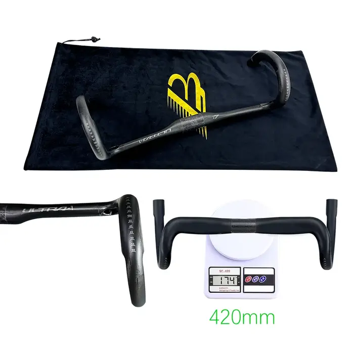 25 BALUGOE guidon de vélo de route Ultra léger carbone Fber câble Semi interne course compétitif poignée pliante accessoires d'équitation