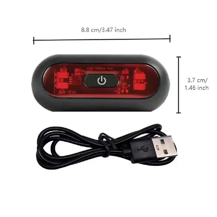 Feu arrière de casque rechargeable à 4 lampes