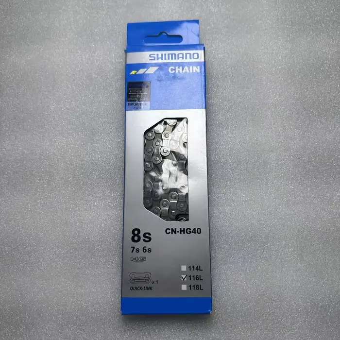 Chaîne de vélo Shimano CN-HG40 8 vitesses, série HG, pour VTT, route, cyclisme urbain, pièces de rec
