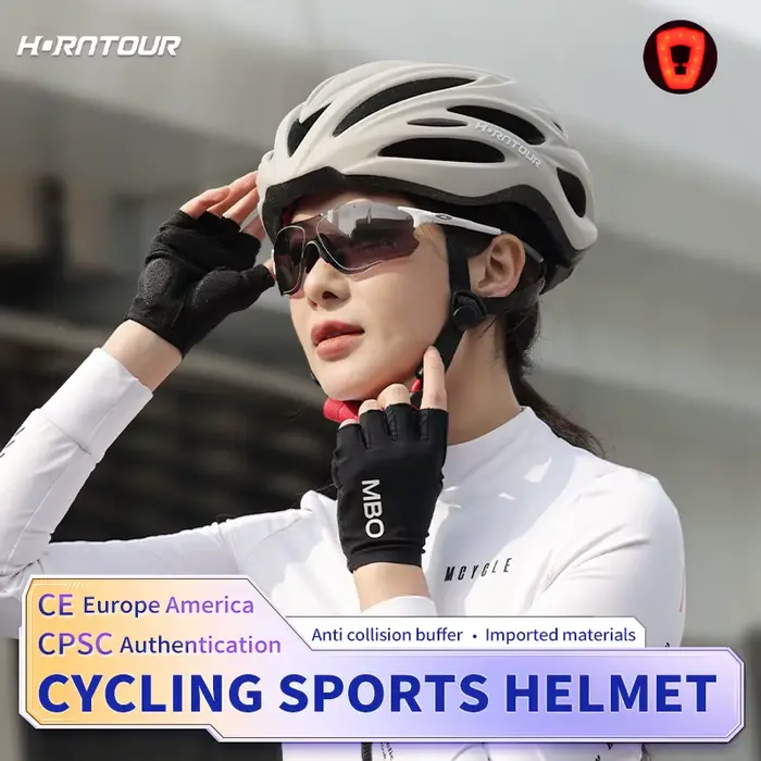 Horntour nouveau casque de vélo avec feu arrière ultraléger