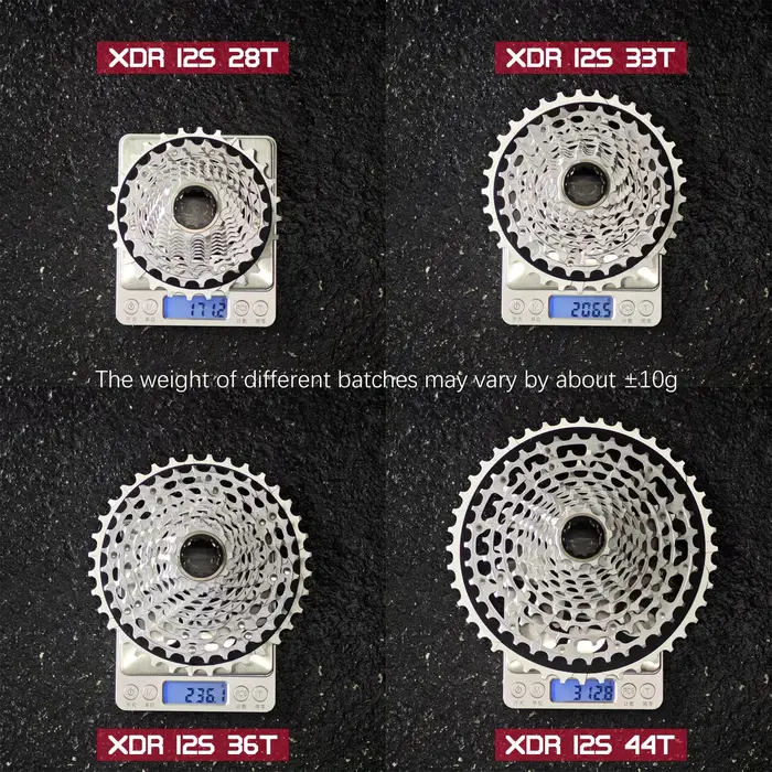 Cassette XDR 12 vitesses 12v ultralégère pour vélo de route
