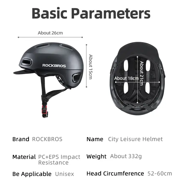 Casque de vélo ROCKBROS avec fixation de visière décontractée
