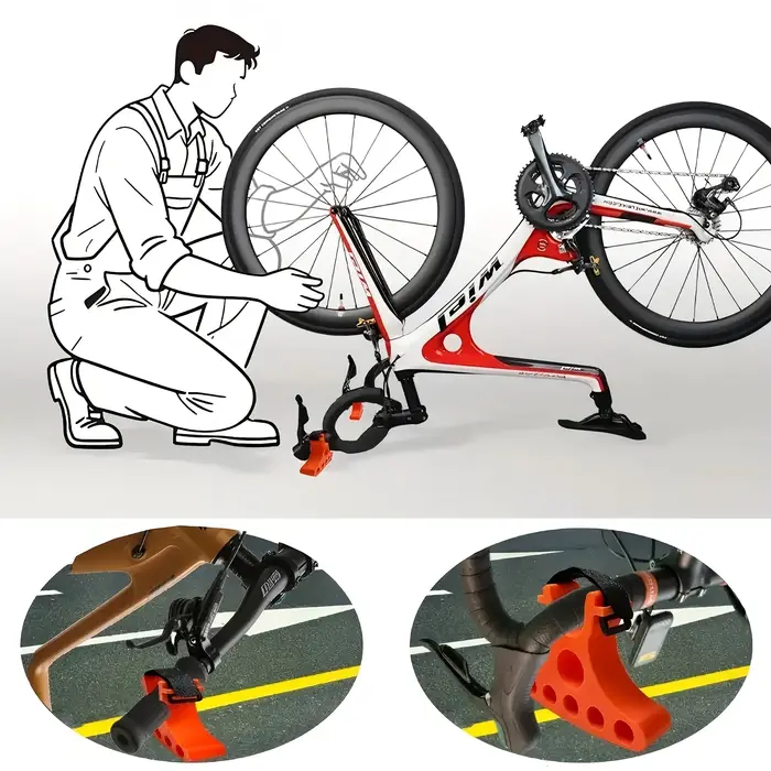 Lot de 2 supports de réparation de vélo portables inversés