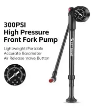 WEST BIKING – pompe à fourche haute pression pour vélo, 300psi, avec jauge et tuyau, Portable, Suspe
