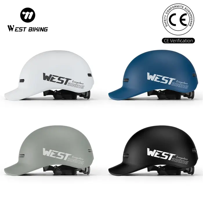 WEST BIKING Casque de cyclisme Scooters urbains Moto Casquette de sécurité réglable City Bike E-bike