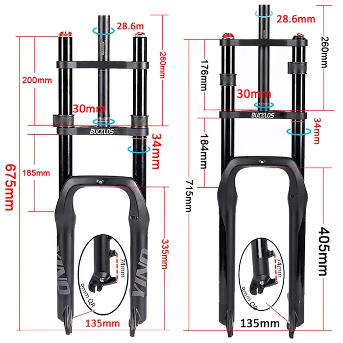 BUCKLOS fourche vtt 20 26 pouces