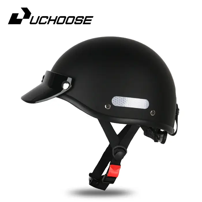 Casque de moto vintage Demi-casque Cruiser pour hommes