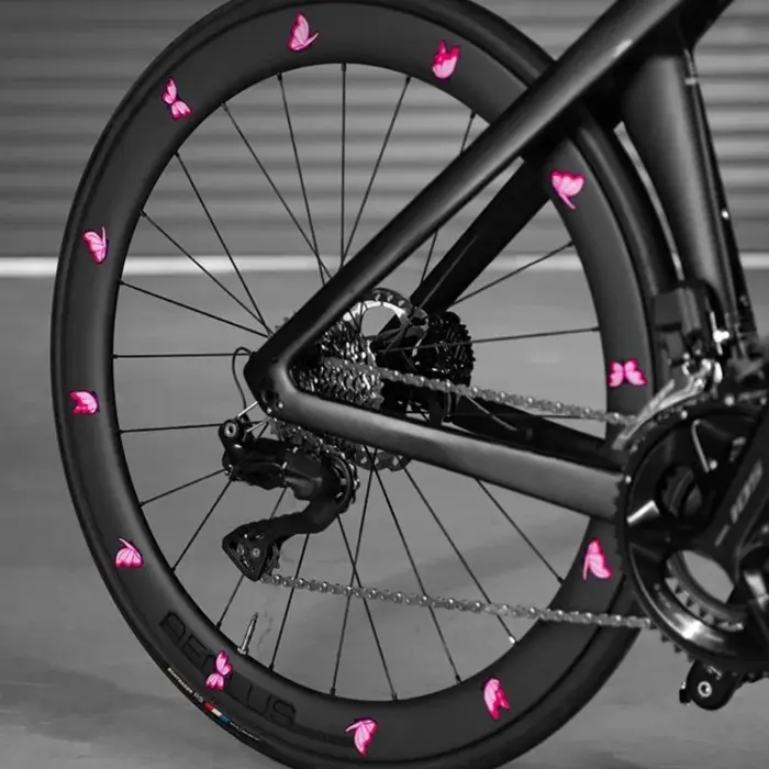 Autocollants pour jantes de vélo à motif papillon