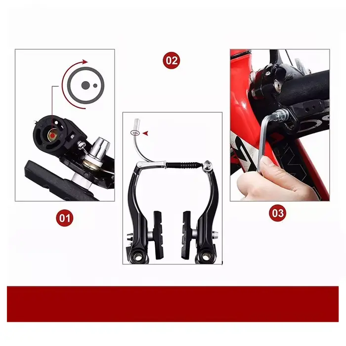 Ensemble de freins avant et arrière en V pour VTT, en alliage d'aluminium, accessoires d'équitation 