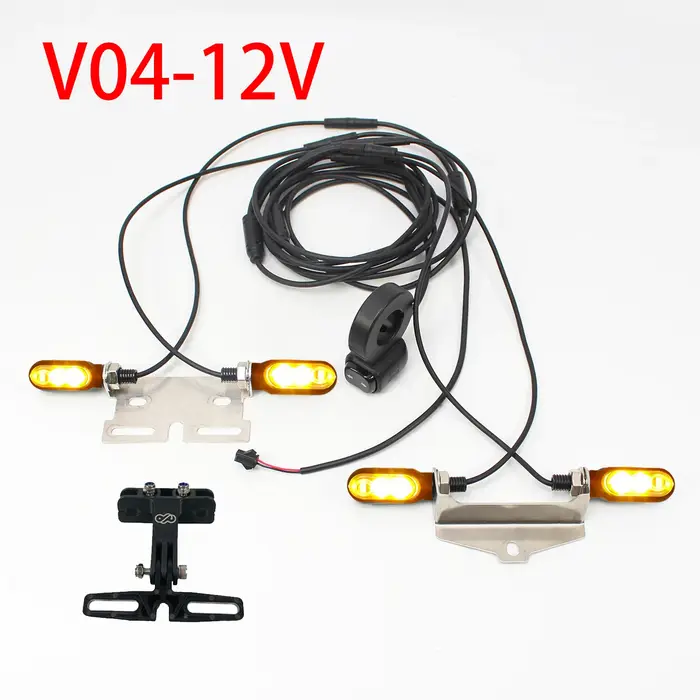 EBKE vélo électrique Ebike clignotant V04 12V ou 36V 48V 52V 72V câble étanche LED clignotant