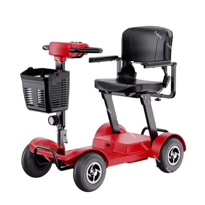Mini Scooter électrique de voyage, ville à 4 roues avec siège pliable pour adultes et personnes âgée