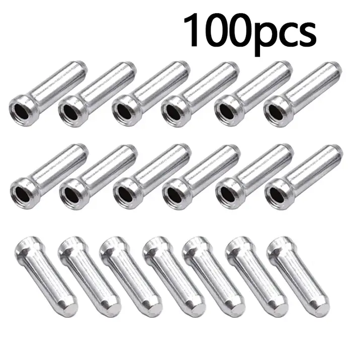 Embouts de câble de levier de frein de vélo, 100 pièces, ligne de frein en aluminium, dérailleur, em
