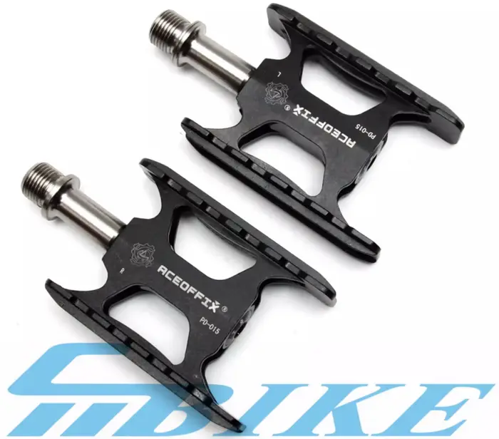Pédale d'essieu de vélo pliable en titane ultralégère pour pédale brompton à dégagement rapide pour BMX croiseurs et vélos de montagne