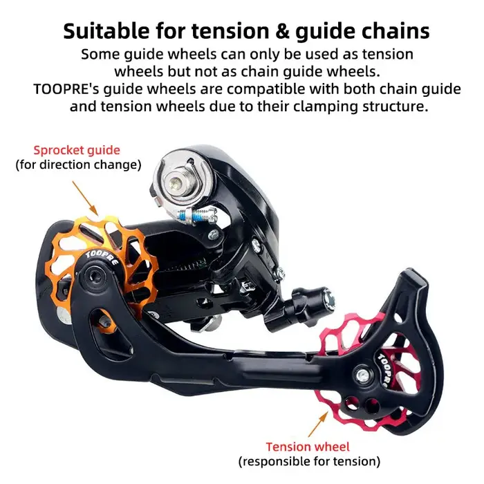 TOOPRE roue de guidage de dérailleur arrière de vélo 11T 13T roulements Perrin en céramique légers e